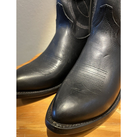 Alvies Boots Men 8.5 D Black Leather Classic Western * Display Pair * NWOB main image 12